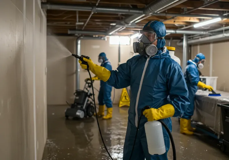 Basement Sanitization and Antimicrobial Treatment process in Ashland, AL