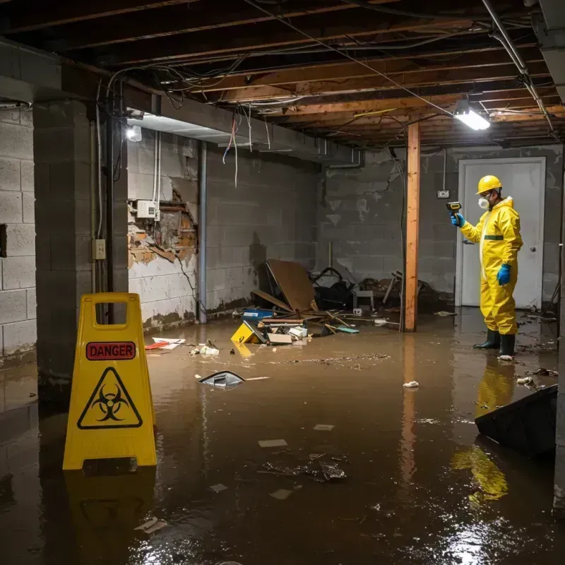 Flooded Basement Electrical Hazard in Ashland, AL Property